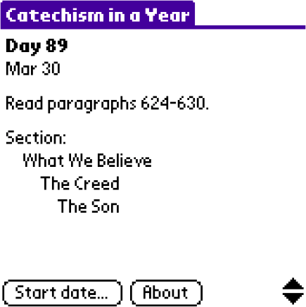 Catechism in a Year Reading Plan
