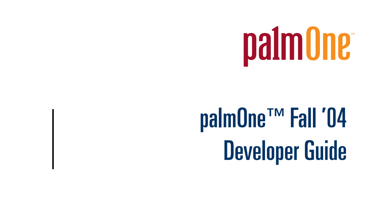 PalmOne Developer's Guide