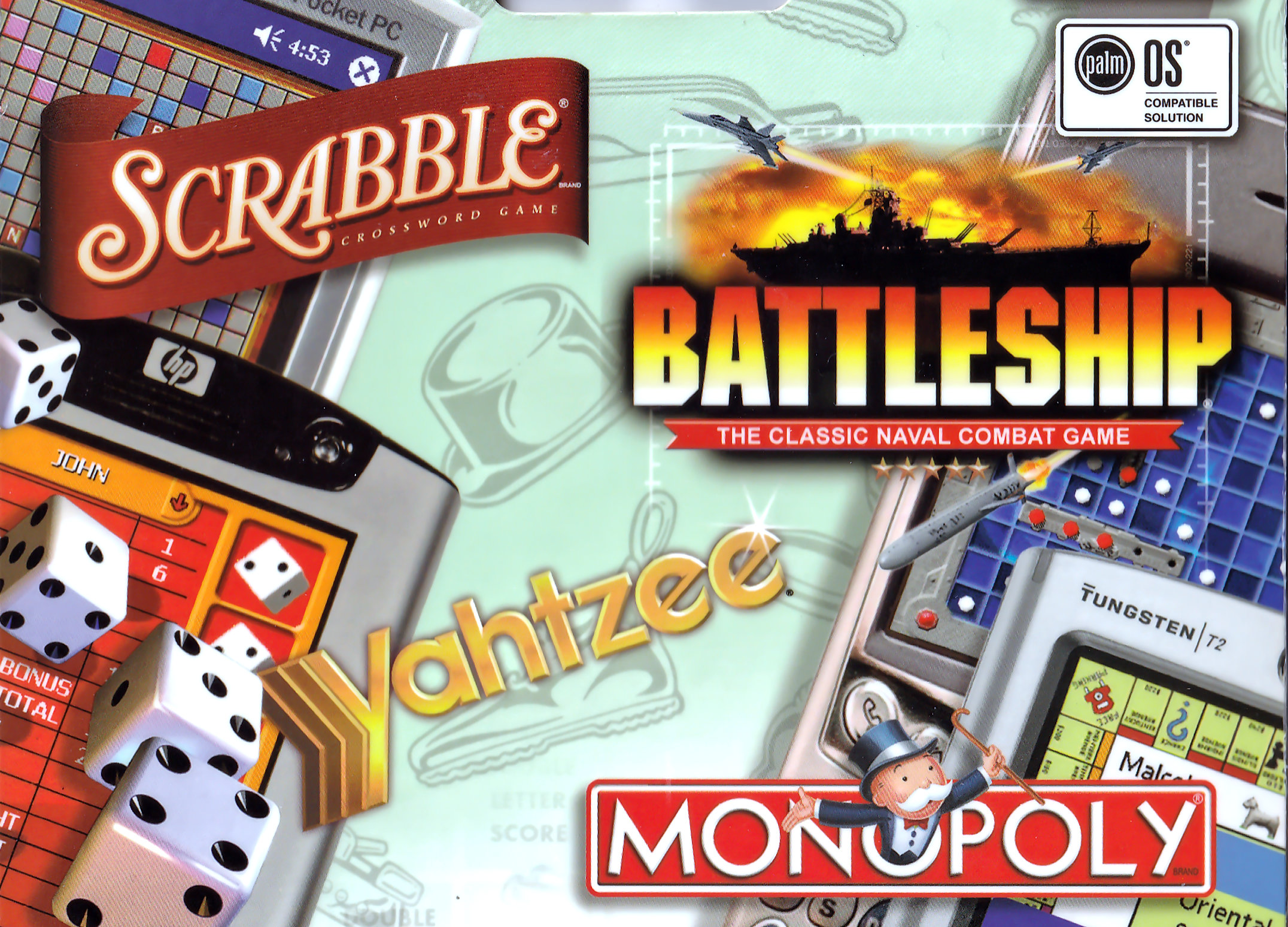 Handmark Board Games Pak: Monopoly Scrabble Battleships Yahtzee (MMC Image + CD Image)